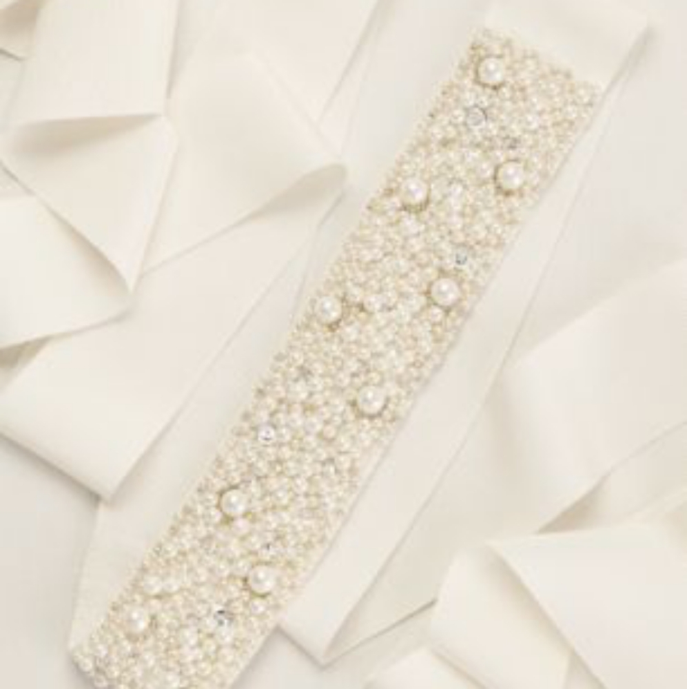 NWOT Vera Wang Beaded Belt with Ribbon